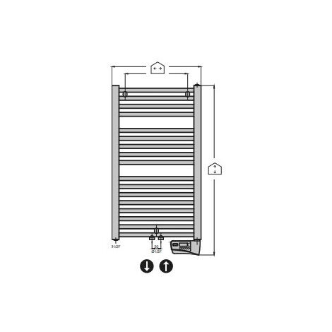 Radiateur Seche Serviette Electrique 100x50cm 400w Rubin | Électricité | La nature