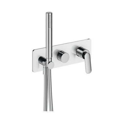 Façade mitigeur bain/douche 2 sorties chromé - CRISTINA ONDYNA FL60251 (1/2)