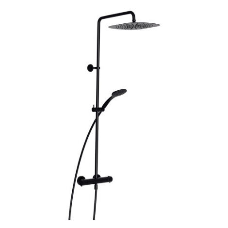 Colonne de douche Thermostatique Noir Mat FOIL - CRISTINA ONDYNA FL48613 (1/2)
