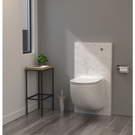 Cuvette suspendue avec broyeur intégré Marbre Blanc - WATERMATIC W40 Silence (1/2)