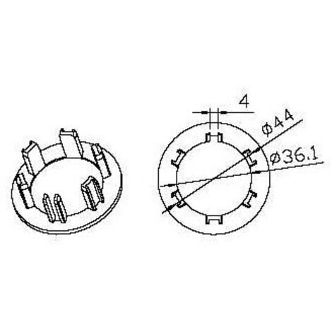 Adaptateur ogive 54x8,5mm CAME YK4110 (1/2)