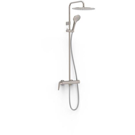 Ensemble mitigeur mural à 2 voies pour douche Acier - TRES 28119101AC (1/2)
