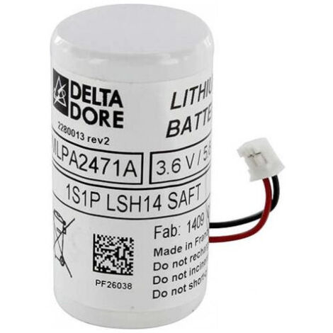 Delta Dore – Batterie 9V pour détecteur de mouvement bi-lentille vidéo – Tension 9V – Technologie lithium – DeltaDore 6416224