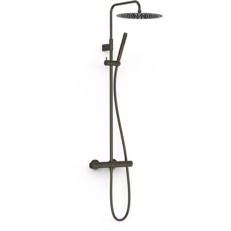 Ensemble de robinet thermostatique mural à 2 voies pour douche Noir bronze - TRES 19039302KMB (1/2)