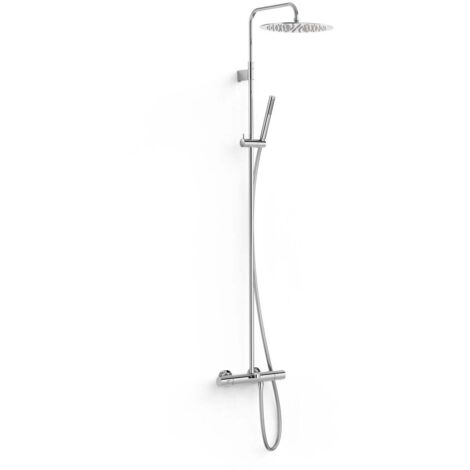 Ensemble de robinet thermostatique mural à 3 voies pour baignoire et douche Chrome - TRES 19031202 (1/2)