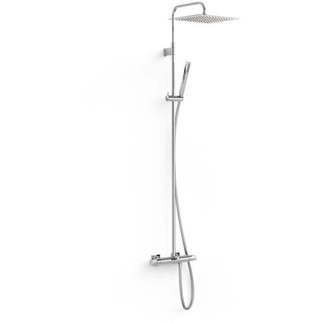 Ensemble de robinet thermostatique mural à 3 voies pour baignoire et douche Chrome - TRES 19031205 (1/2)