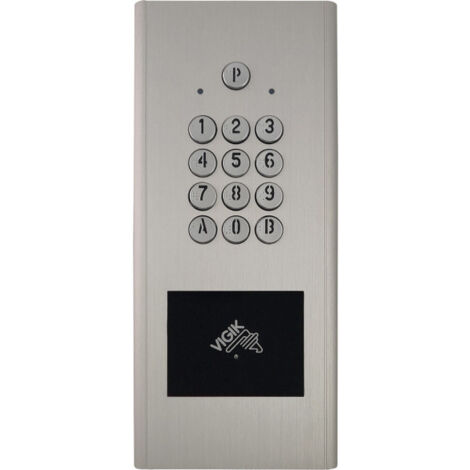 Aiphone – Clavier codé argent avec lecteur Vigik affleurant – Gestion des codes en temps réel – Accessoire PS1225DM requis