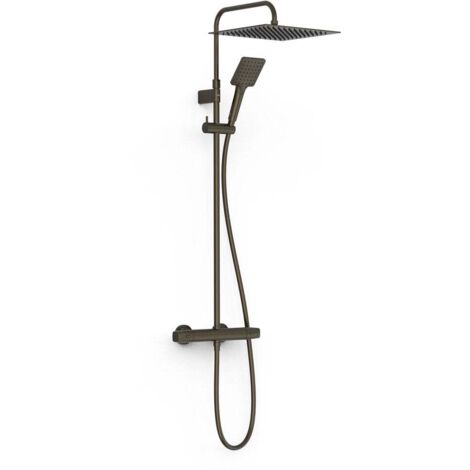 Ensemble de robinet thermostatique mural à 2 voies pour douche Noir bronze - TRES 19038702KMB (1/2)