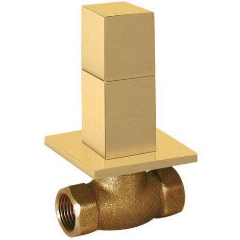 Robinet d’arrêt encastréRaccord fileté femelle : 1/2". Or Mat 24K - TRES 00715501OM (1/2)
