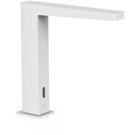 Robinet électronique à 1 eau pour lavaboActivé capteur infrarouge. Blanc mat - TRES 20261310BM (1/2)