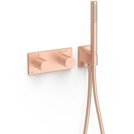 Robinet thermostatique encastré à 2 voies B-system. Or Rose Mat 24K - TRES 30735201OPM (1/2)