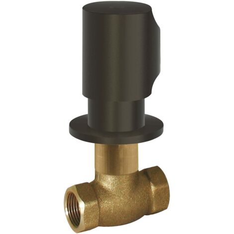 Robinet d’arrêt encastréRaccord fileté femelle : 3/4". Noir bronze - TRES 06151101KMB (1/2)