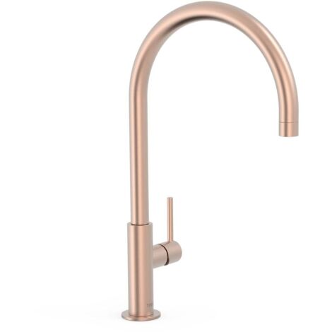 Mitigeur XXL avec manette latérale pour lavabo Or Rose Mat 24K - TRES 26290401OPM (1/2)