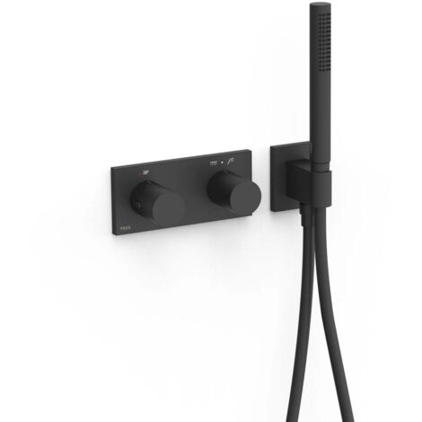 Robinet thermostatique encastré à 2 voies B-system. Noir mat - TRES 30735201NM (1/2)