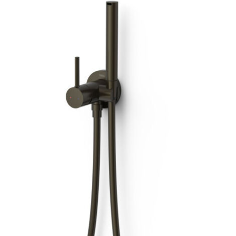 Mitigeur encastré avec douchette pour WC et bidet eau chaude et eau froide Noir bronze - TRES 134123KMB (1/2)