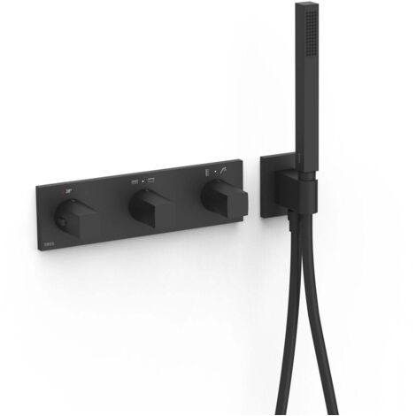 Robinet thermostatique encastré à 4 voies B-system Noir mat - TRES 30725401NM (1/2)
