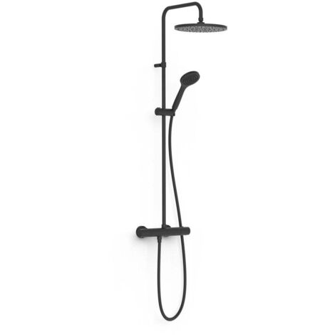 Ensemble de robinet thermostatique mural à 2 voies pour douche Noir mat - TRES 19039301NM (1/2)