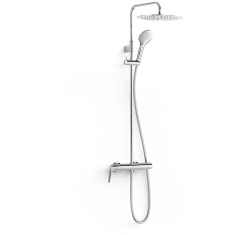 Ensemble mitigeur mural à 2 voies pour douche Chrome - TRES 28119701 (1/2)