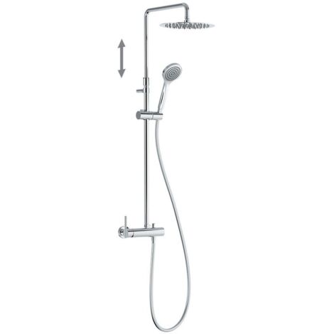 Ensemble mitigeur douche Douche fixe diam 250 mm à rotule Chromé - TRES 08119703 (1/2)