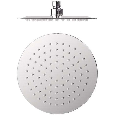 Douche acier inoxydable de tête anticalcaire à rotule diam 200 Chromé - TRES 134315001 (1/2)