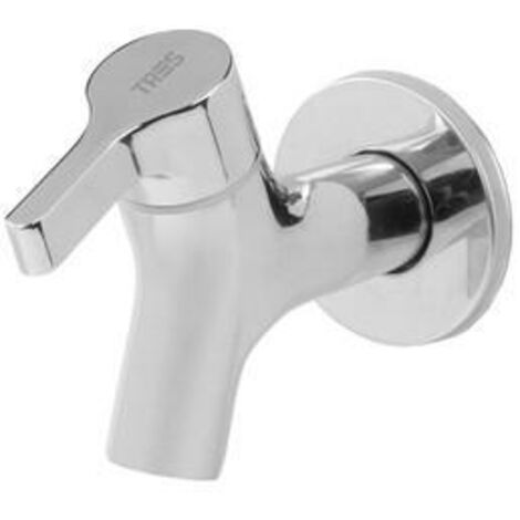 Robinet auxiliaire avec 1 eau au mur Chromé - TRES 21552001 (1/2)
