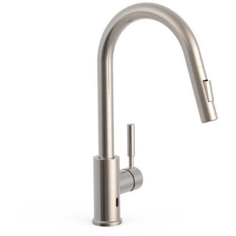 Robinet électronique à bec amovible et à 2 types de jet Acier - TRES 09244501AC (1/2)