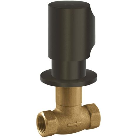 Robinet d’arrêt encastréRaccord fileté femelle : 1/2". Noir bronze - TRES 06115501KMB (1/2)