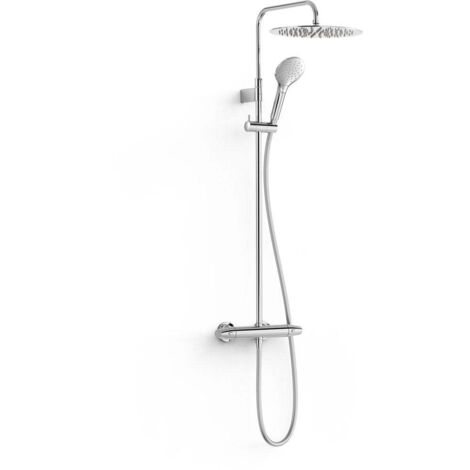 Ensemble de robinet thermostatique mural à 2 voies pour douche Chrome - TRES 19038705 (1/2)
