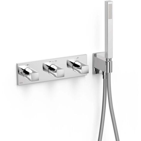 Robinet thermostatique encastré à 3 voies B-system Chrome - TRES 30725301 (1/2)