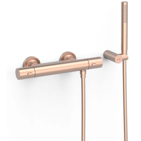 Robinet thermostatique mural Over-wall pour doucheDouchette Or Rose Mat 24K - TRES 19016429OPM (1/2)
