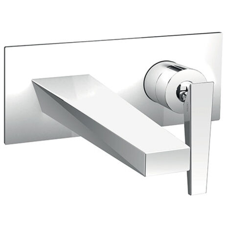 Façade mitigeur lavabo encastré saillie 20 cm Chromé Fractal - CRISTINA ONDYNA FT25851 (1/2)