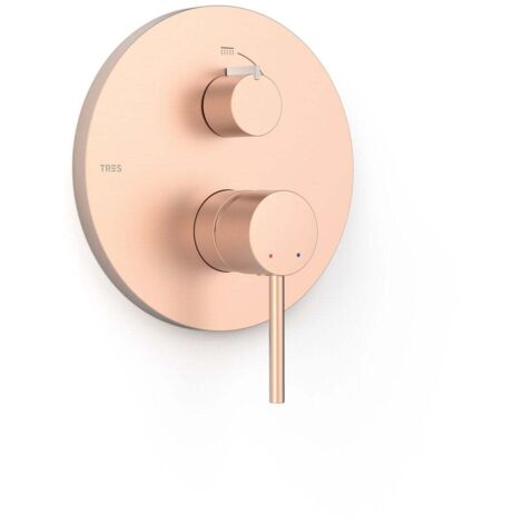 Pièce apparente pour boîtier encastré Rapid-box 2 voiesPièce apparente Or Rose Mat 24K - TRES 26228110OPM (1/2)
