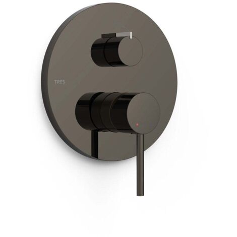Pièce apparente pour boîtier encastré Rapid-box 2 voiesPièce apparente Noir Métallisé - TRES 26228110KM (1/2)