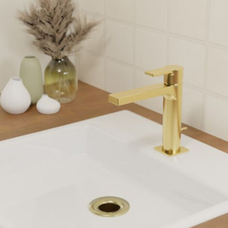 Lavabo Omega Medium Vidage Or Brosse - CRISTINA ONDYNA OG22396P (1/2)