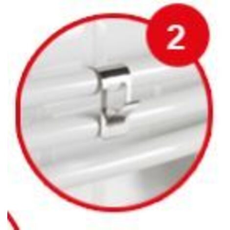 Patère crochet blanc pour sèche-serviettes tubes ronds - Atlantic 850202