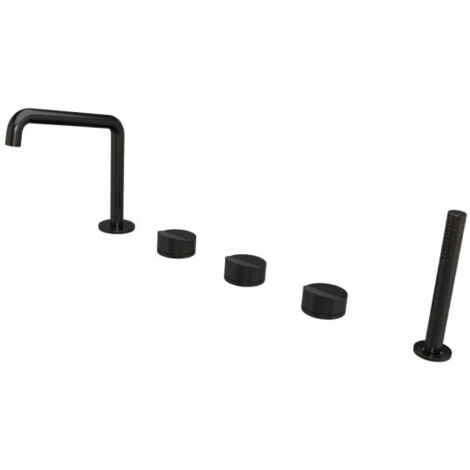 Mélangeur bain douche sur gorge Piega chromé noir brossé PVD PIEGA - CRISTINA ONDYNA PA12175I (1/2)