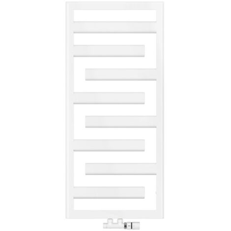 Acova – Sèche-serviette eau chaude 655W – Acier traité anticorrosion – Dimensions 30x40mm – Raccordement 4 orifices – WKPSS150050WZZZ (1/2)