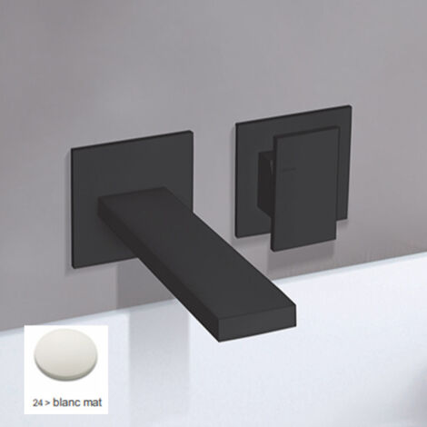 Façade Mitigeur Lavabo Murale TABULA Blanc Mat - CRISTINA ONDYNA TA25724 (1/2)