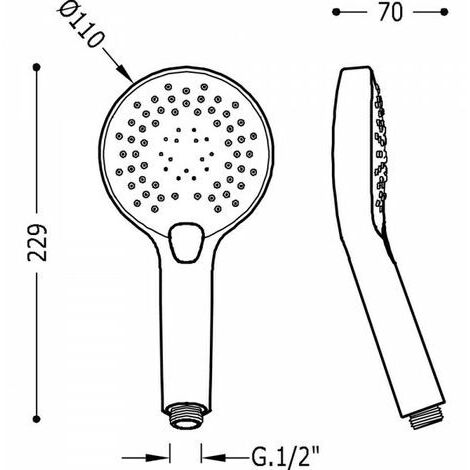 Douche massage 3 types de jet - TRES 29974905 (1/3)