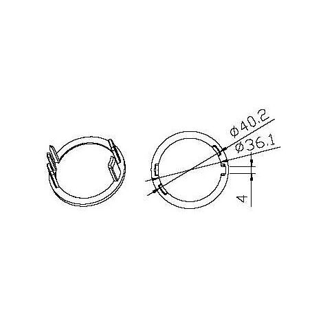Adaptateur rond 54x3,5mm CAME YK4109 (1/2)