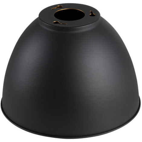 Set 2 abat-jour noir intérieur doré E14 29mm lin noir/feuille dorée