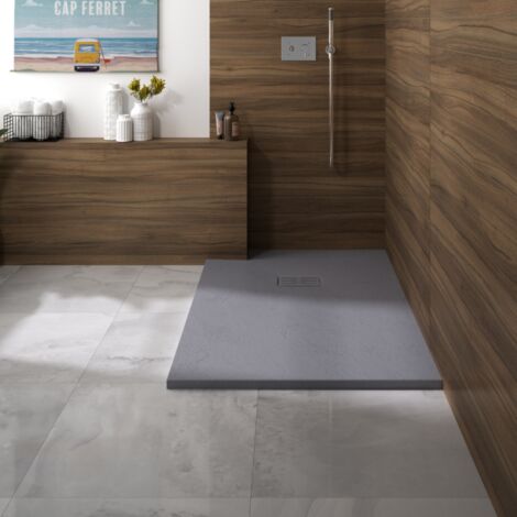 KINEDO Receveur 160 x 90 Kinerock evo biolex rectangle gris pierre (1/5)