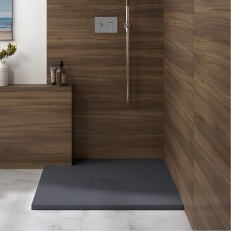 Receveur Kinerock Evo aspect minéral anthr. 100x100 - KINEDO RD9010A (1/3)