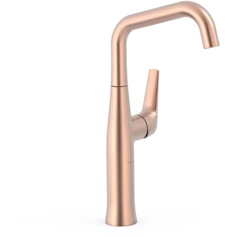 Mitigeur haut avec manette latérale Or Rose Mat 24K - TRES 28164701OPM (1/2)