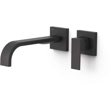 Façade mitigeur lavabo Noir mat - TRES 00630022NM (1/2)