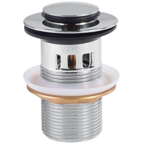 Bonde de lavabo avec trop‑plein diam 37 mm CLICK‑CLACK Chromé - TRES 134215025 (1/2)