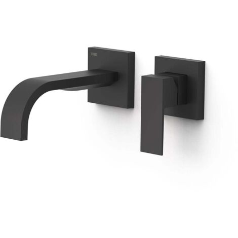 Façade mitigeur lavabo Noir mat - TRES 00630021NM (1/2)