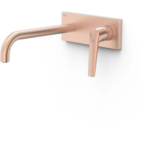Façade mitigeur lavabo Or Rose Mat 24K - TRES 28130024OPM (1/2)