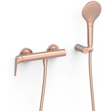 Mitigeur mural pour douche Or Rose Mat 24K - TRES 28116701OPM (1/2)