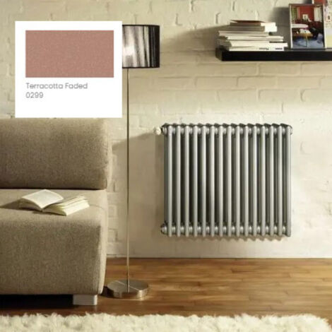 Acova – Radiateur horizontal eau chaude en acier 731W – Finition terracotta faded 0299 – 3 colonnes – Entraxe 534mm – M6C312060C0299